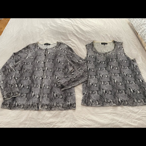 Jones New York sz 2X knit cardigan and top set in great condition very classy - Picture 2 of 13